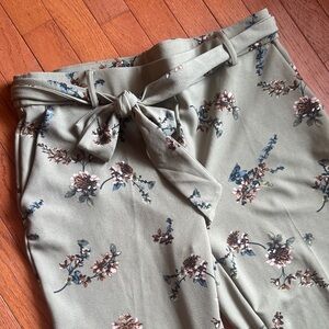 Jules & Leopold Sage Green Floral Trousers